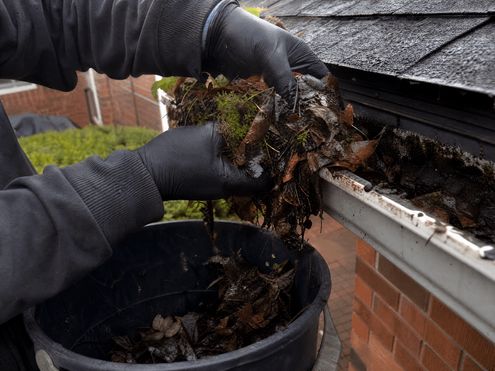 Gutter Cleaning and Repair: the work in progress